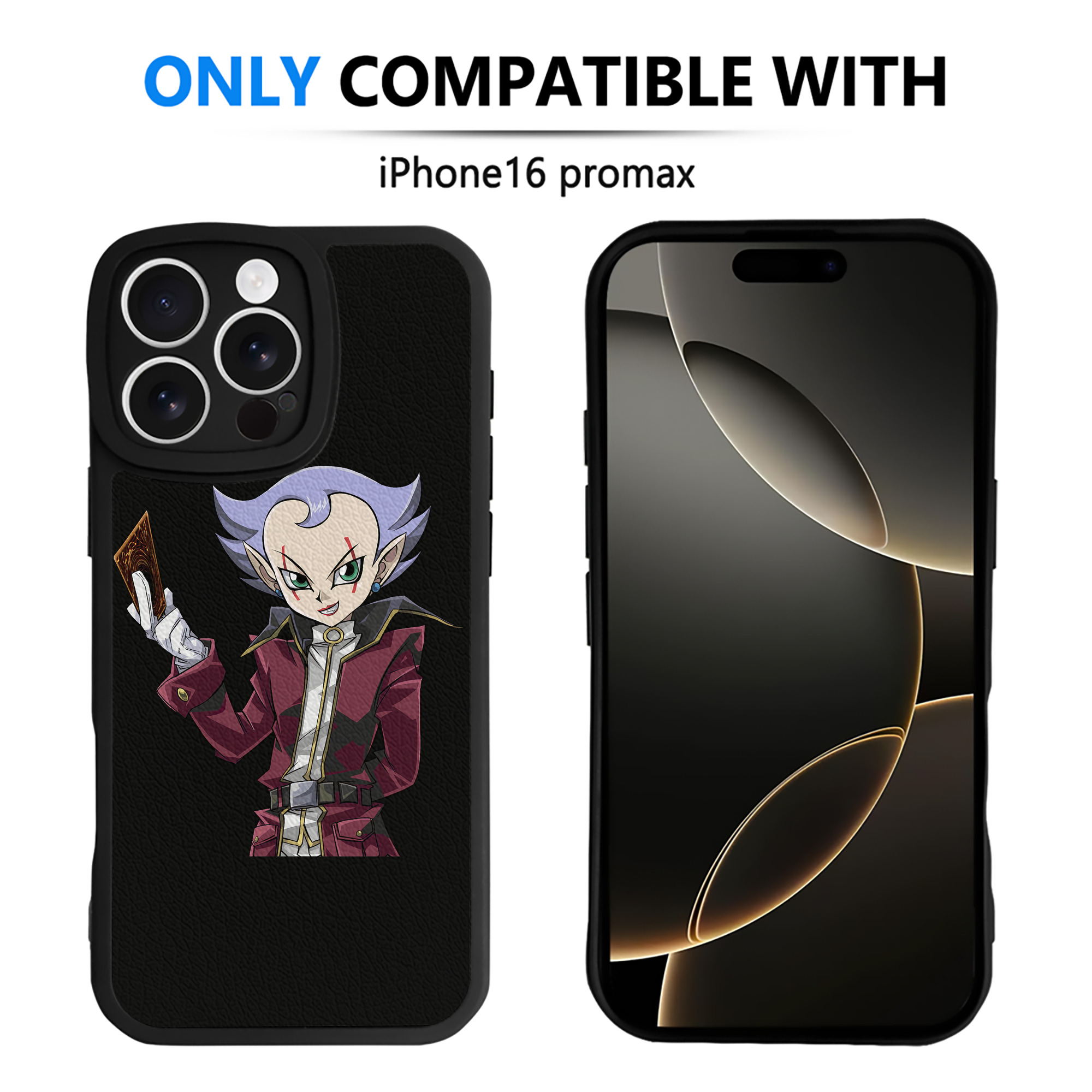 （画像用） 遊☆戯☆王 Yu-Gi-Oh! 【iPhone 16シリーズ対応】シリコンスマホケース（レザー調） 材質：シリコン